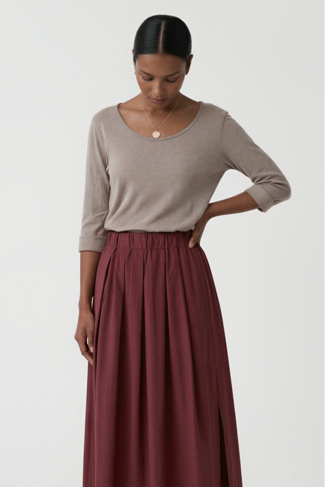 LONG SLEEVE COTTON T SHIRT