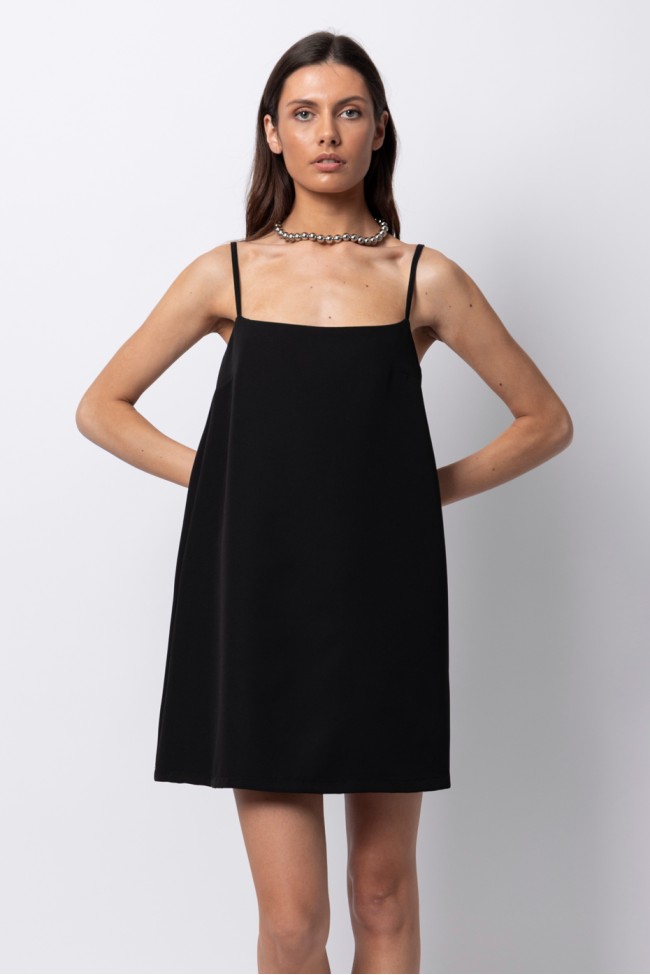 MINI DRESS WITH SUSPENDERS