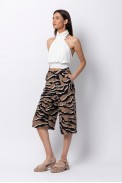 PRINTED CROP PANTS