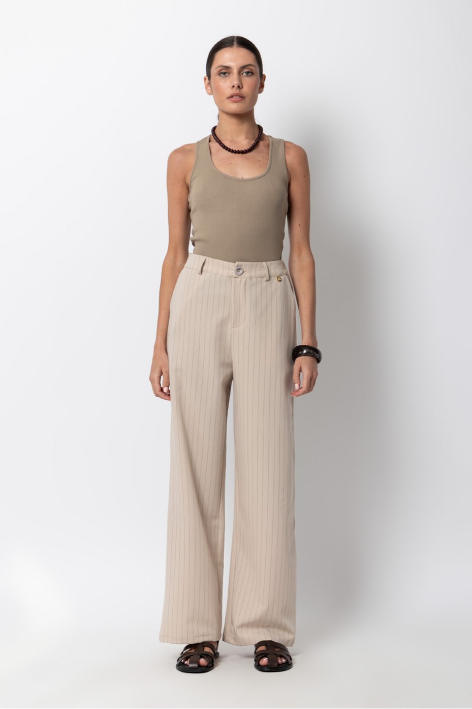 STRIPED LONG PANTS