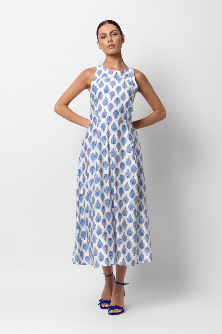 OPEN BACK MIDI DRESS
