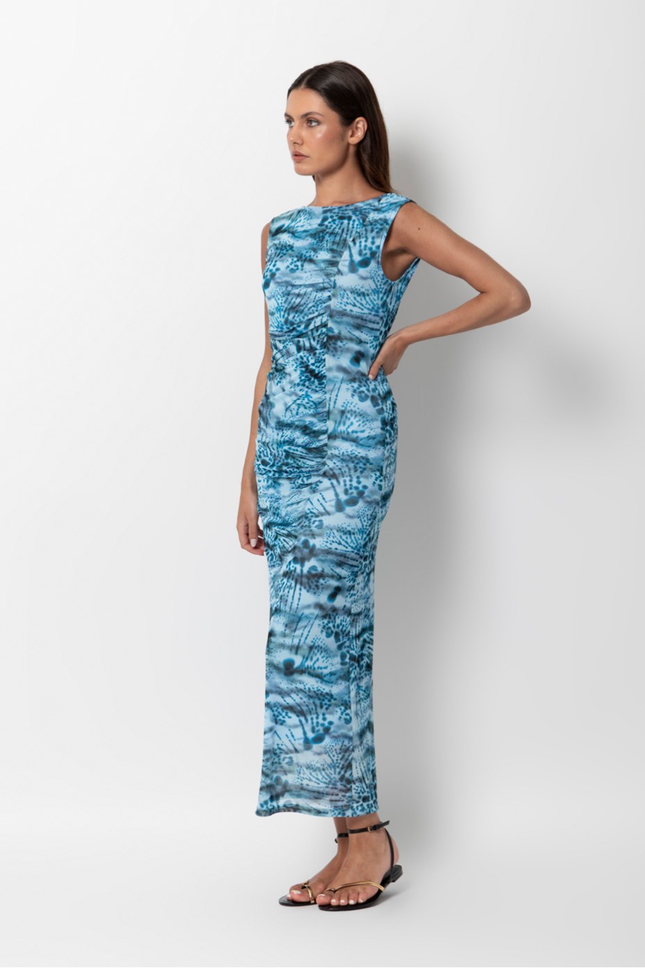 FITTED DRESS WITH PRINT