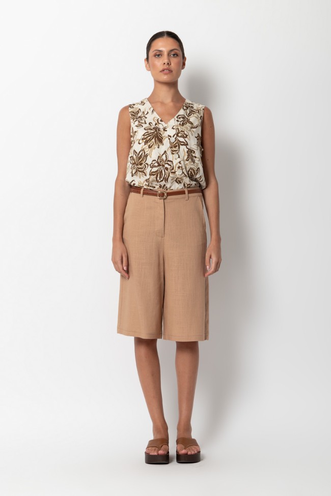 LINEN BERMUDA PANTS