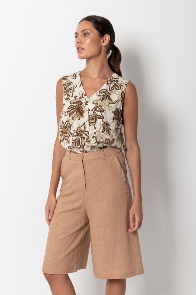 LINEN BERMUDA PANTS