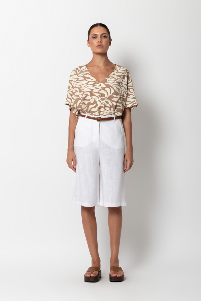 LINEN BERMUDA PANTS