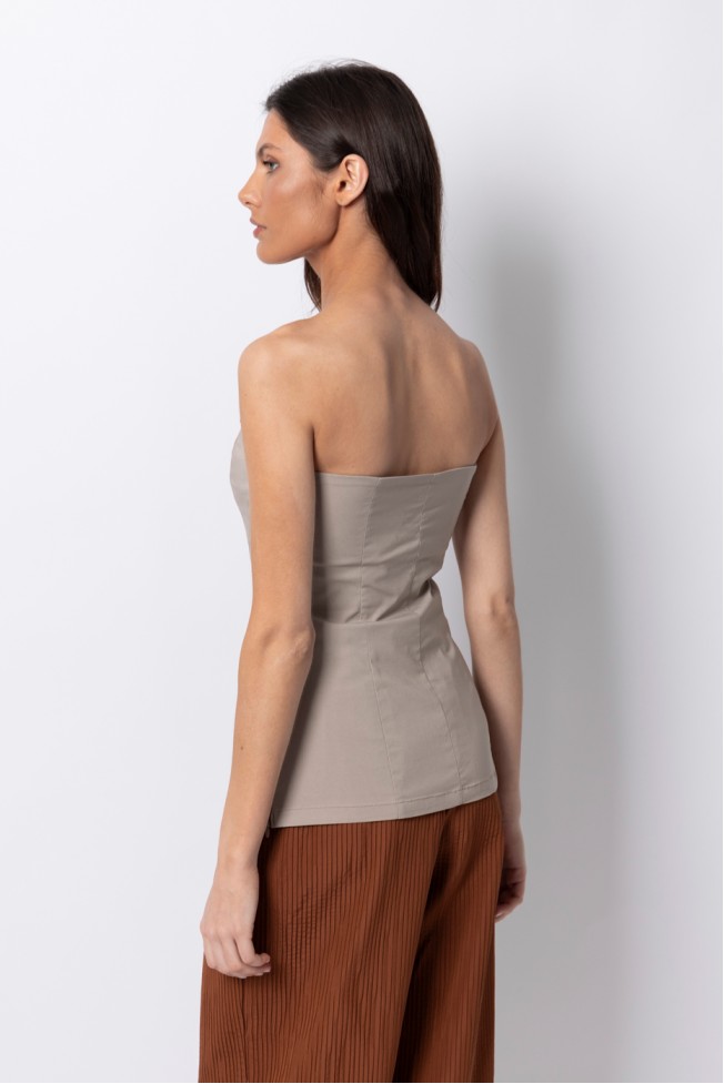 ΜΠΛΟΥΖΑ STRAPLESS ZOE BLACK
