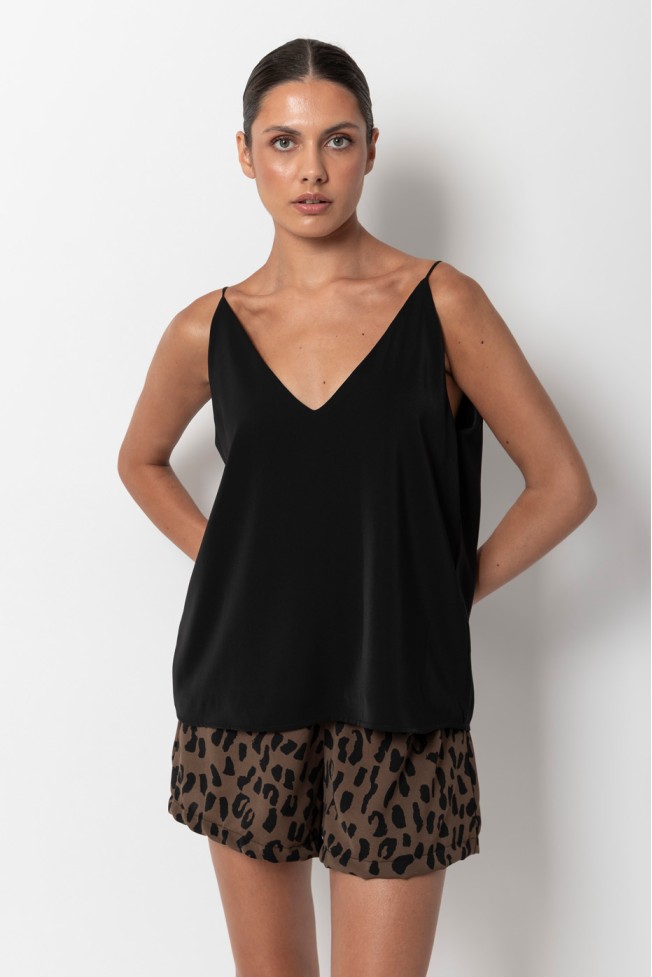 V-NECK TOP WITH STRAPS