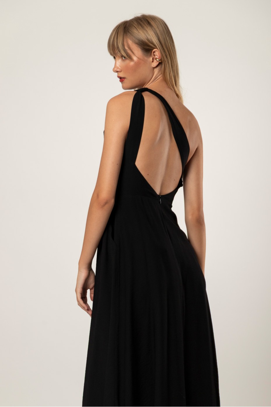 ONE SHOULDER MIDI DRESS