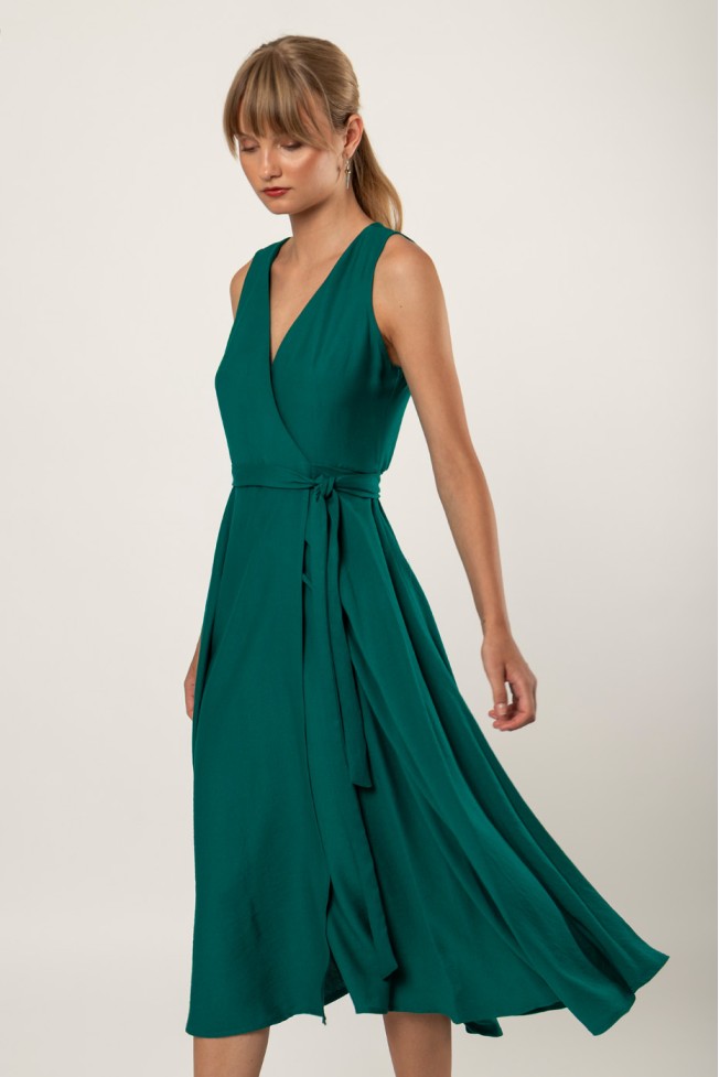 MIDI WRAP DRESS