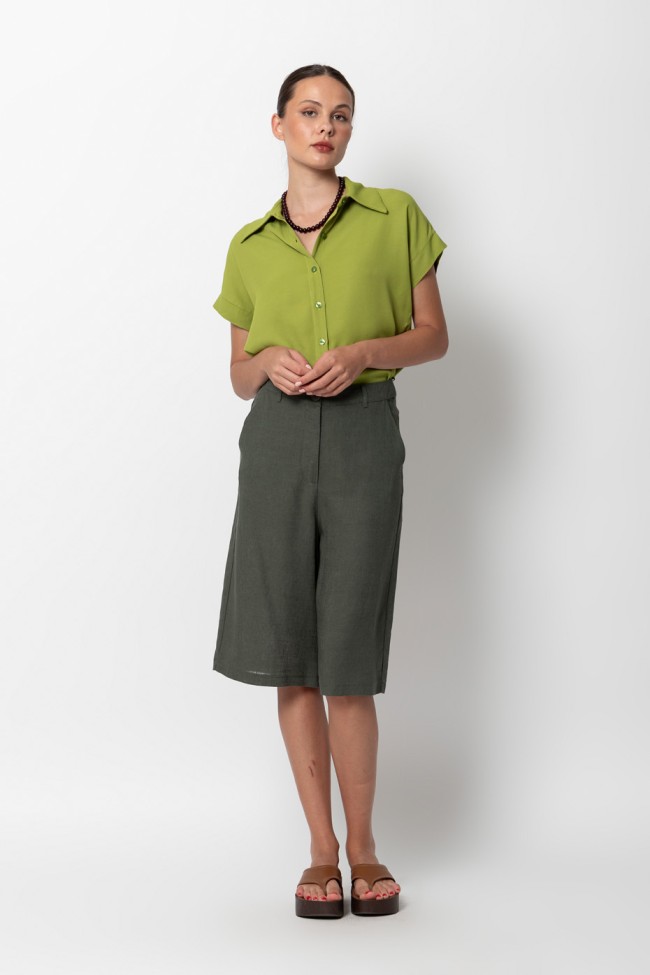 LINEN BERMUDA PANTS