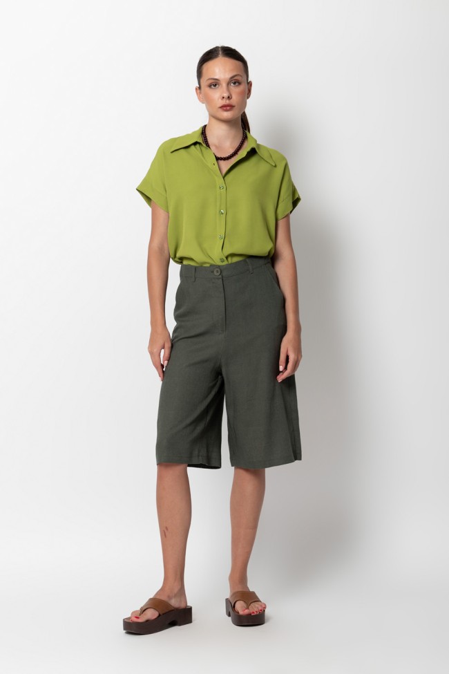LINEN BERMUDA PANTS