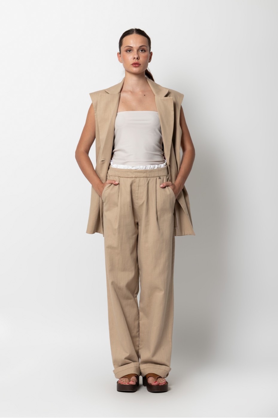 DOUBLE BELT PANTS