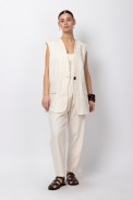 CROPPED STRIPED TROUSERS