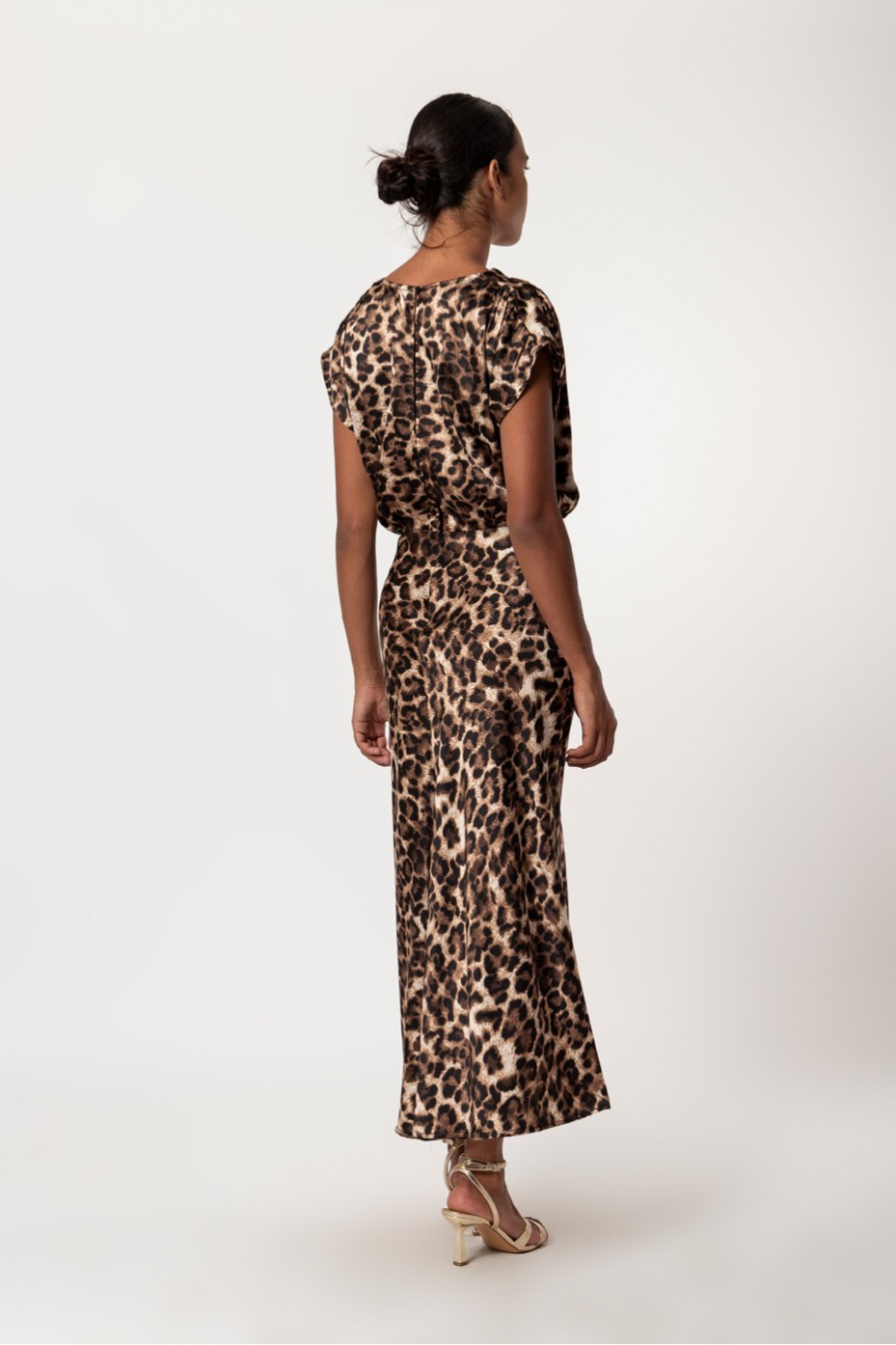 LEOPARD DRESS WITH RUFFLES