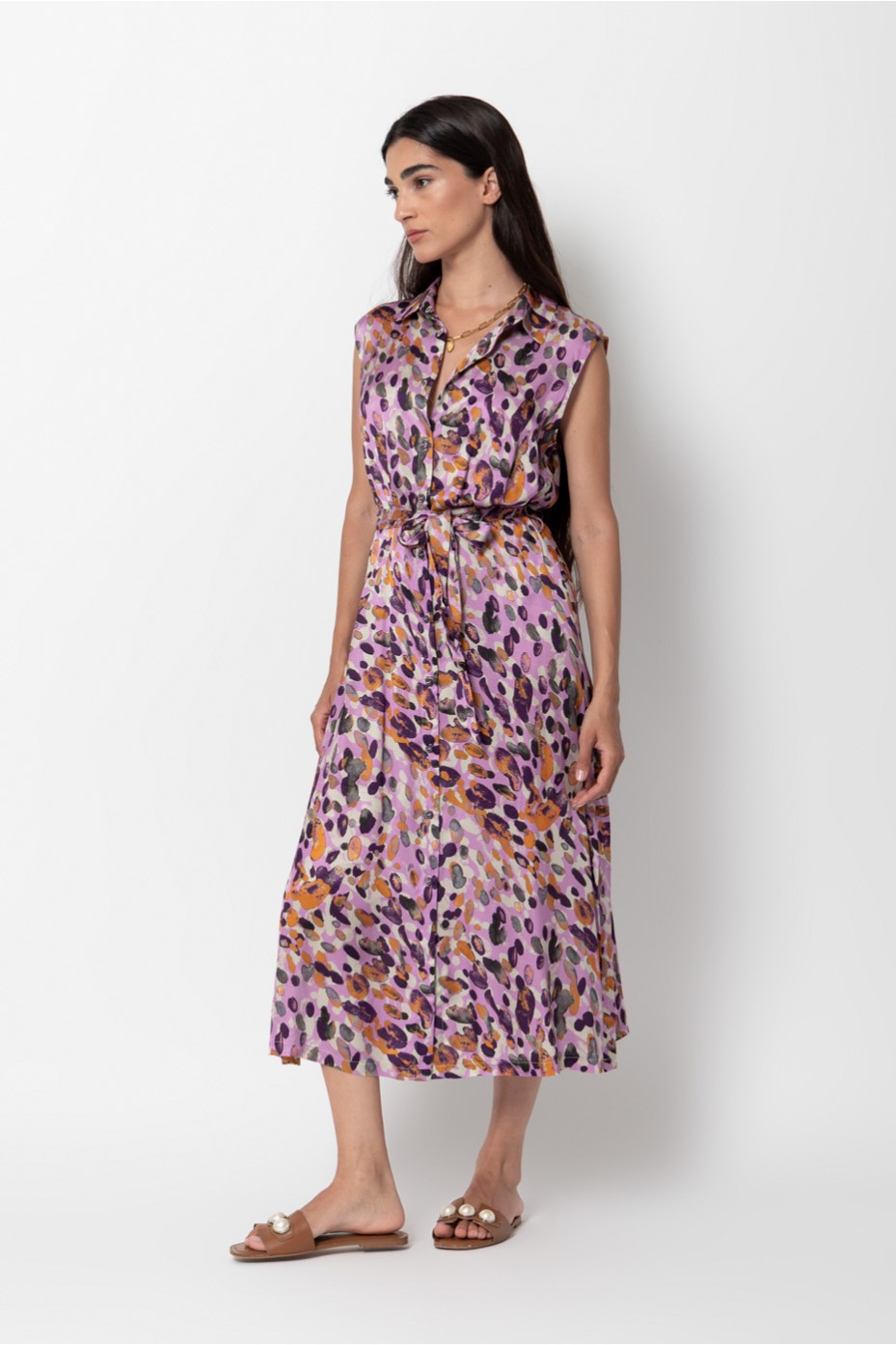 LONG PRINTED DRESS