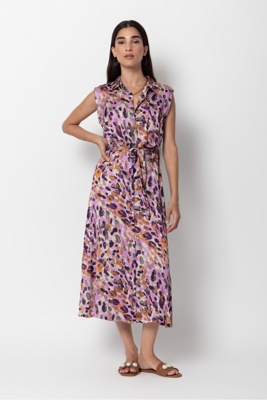 LONG PRINTED DRESS