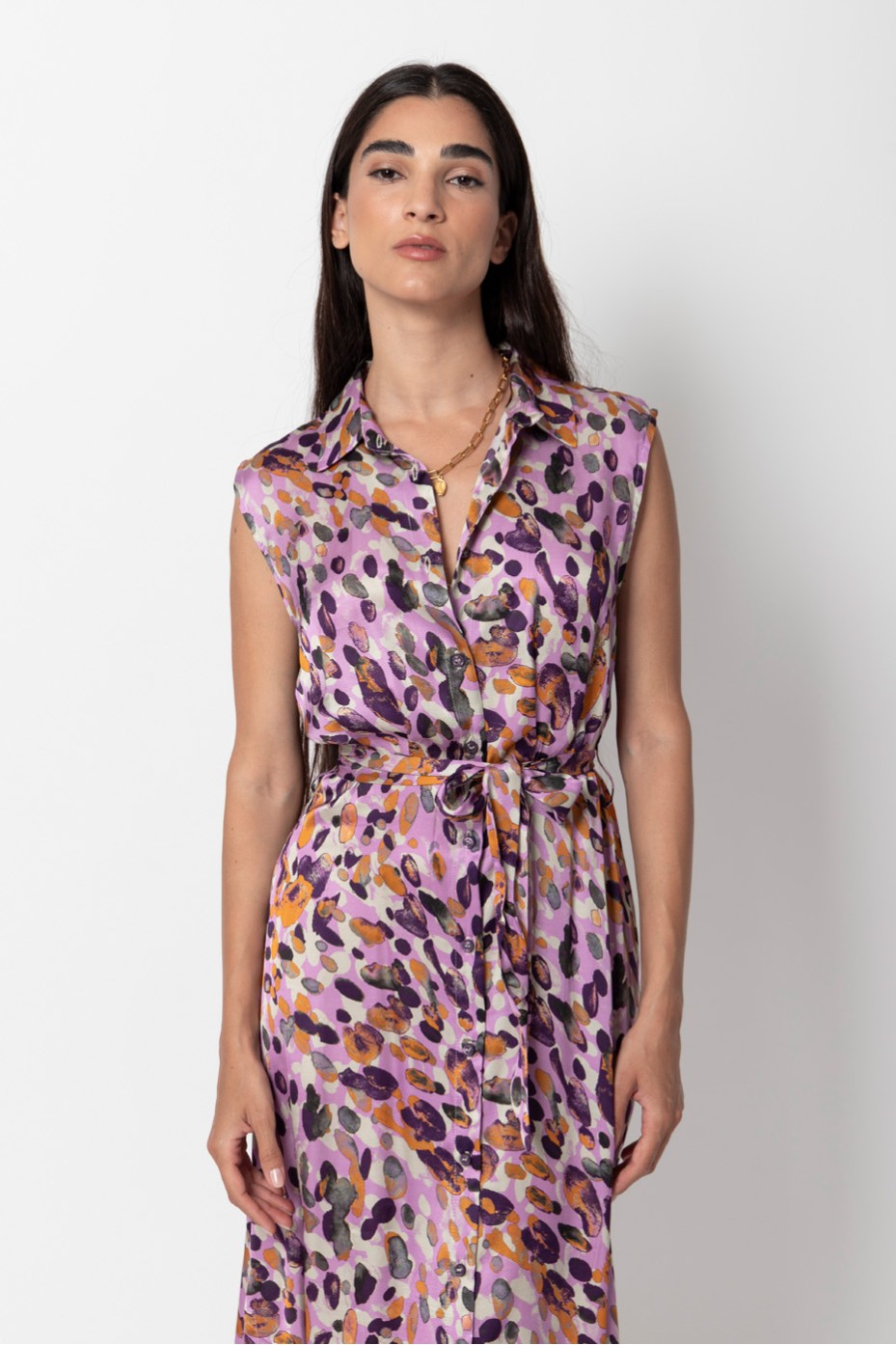 LONG PRINTED DRESS