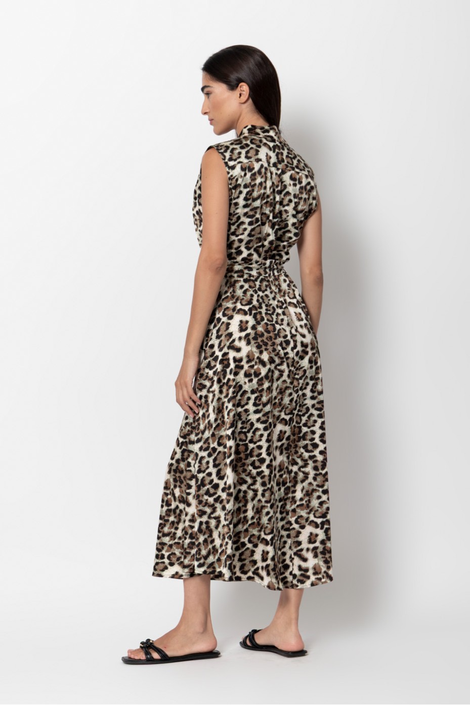 PRINTED SATIN DRESS