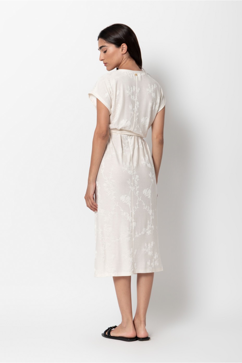 LONG SLEEVE DRESS WITH BELT