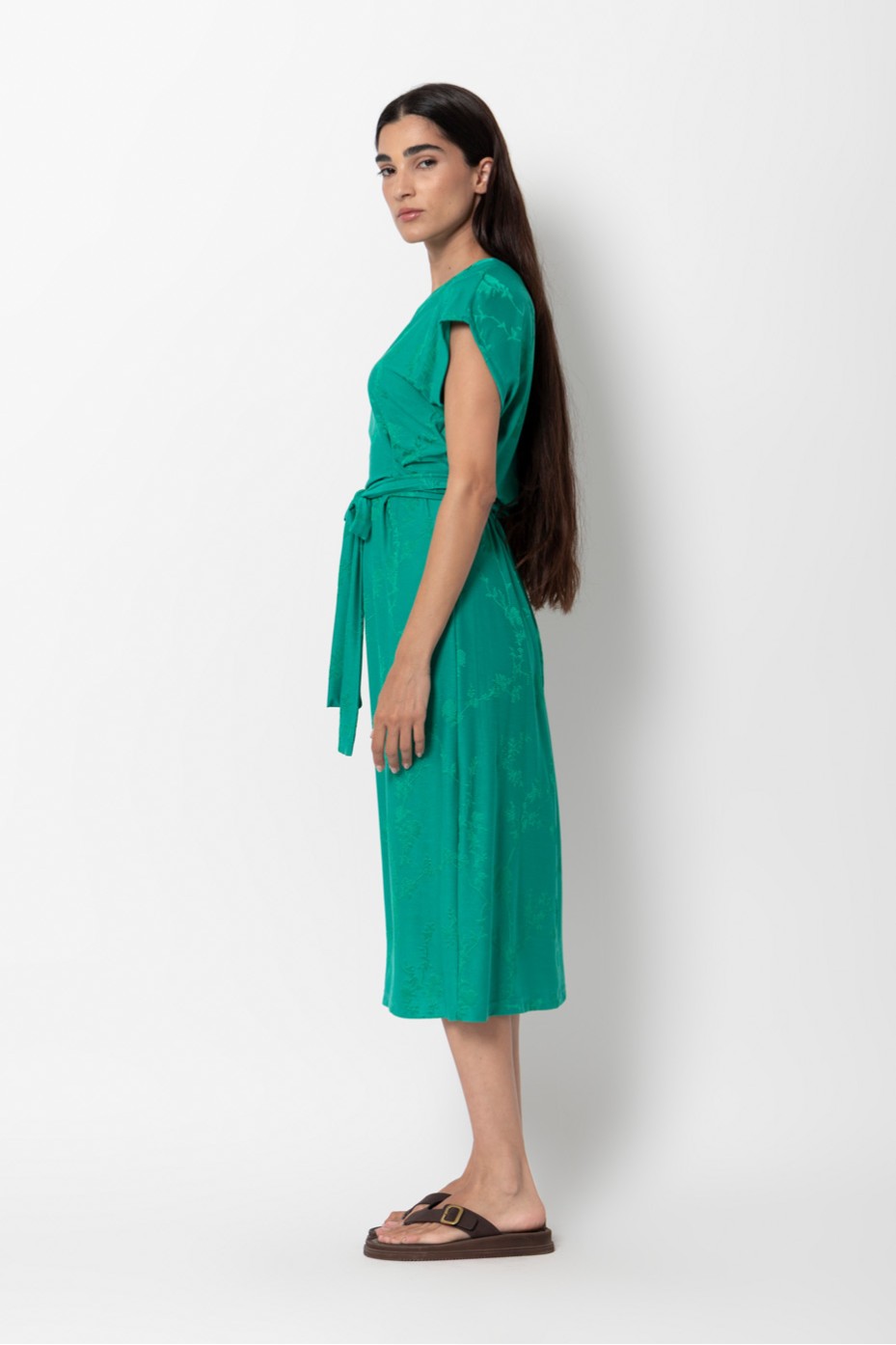 LONG SLEEVE DRESS WITH BELT