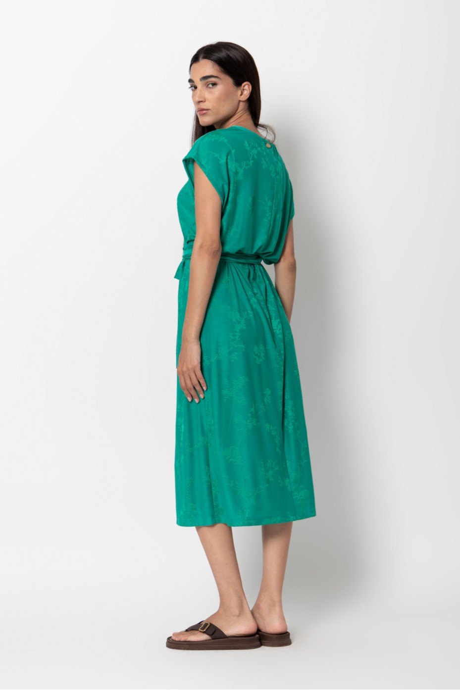LONG SLEEVE DRESS WITH BELT