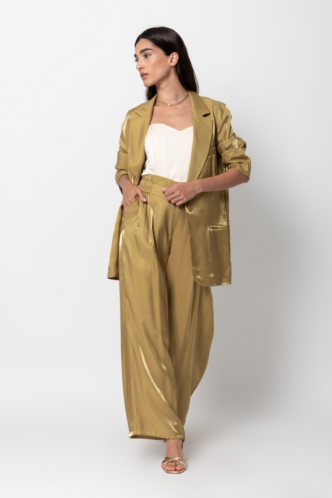 SATIN FABRIC BLAZER