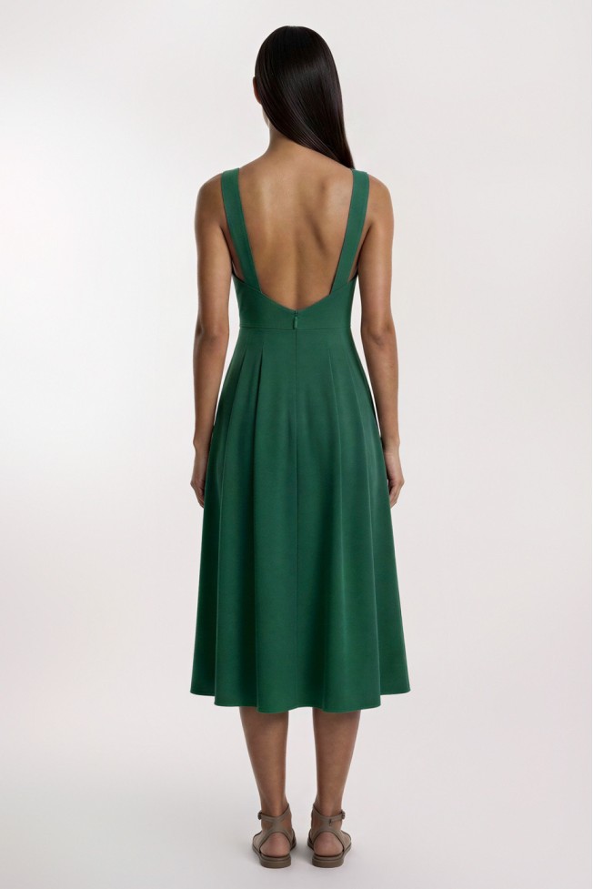 MIDI DRESS WITH PLEATS