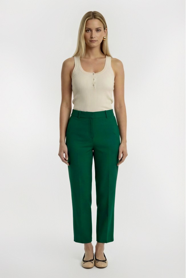 CROP PANTS WITH ELASTIC