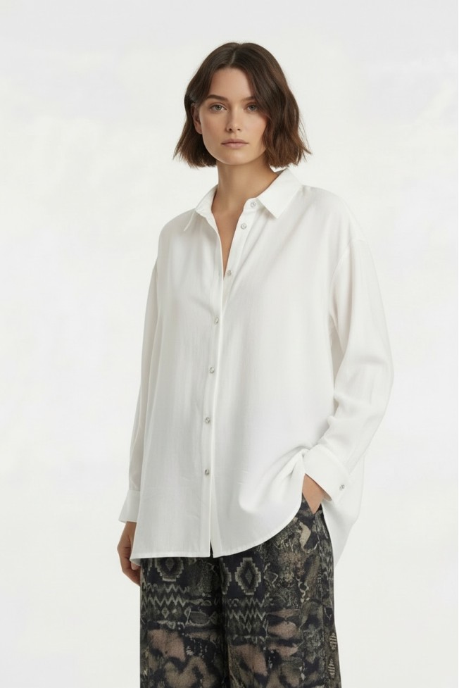 OVERSIZED SHIRT WITH BACK PLEAT