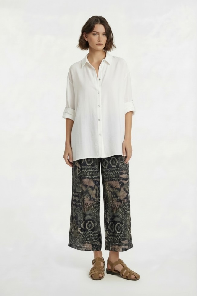 OVERSIZED SHIRT WITH BACK PLEAT