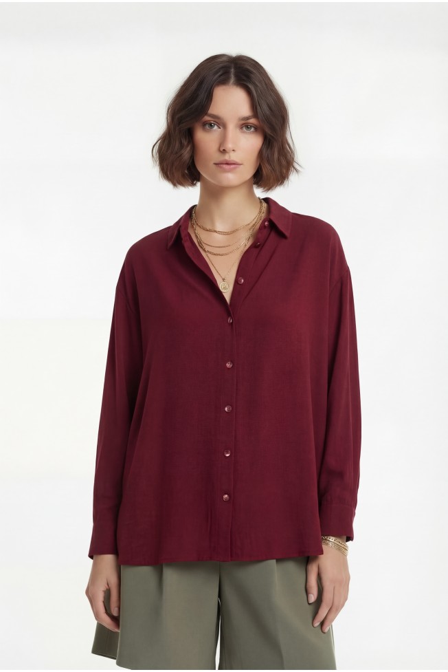 OVERSIZED SHIRT WITH BACK PLEAT