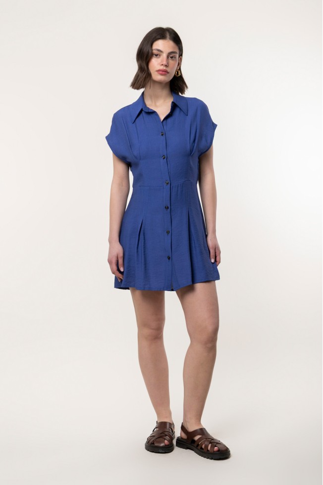 SHORT SLEEVE MINI DRESS WITH BELT