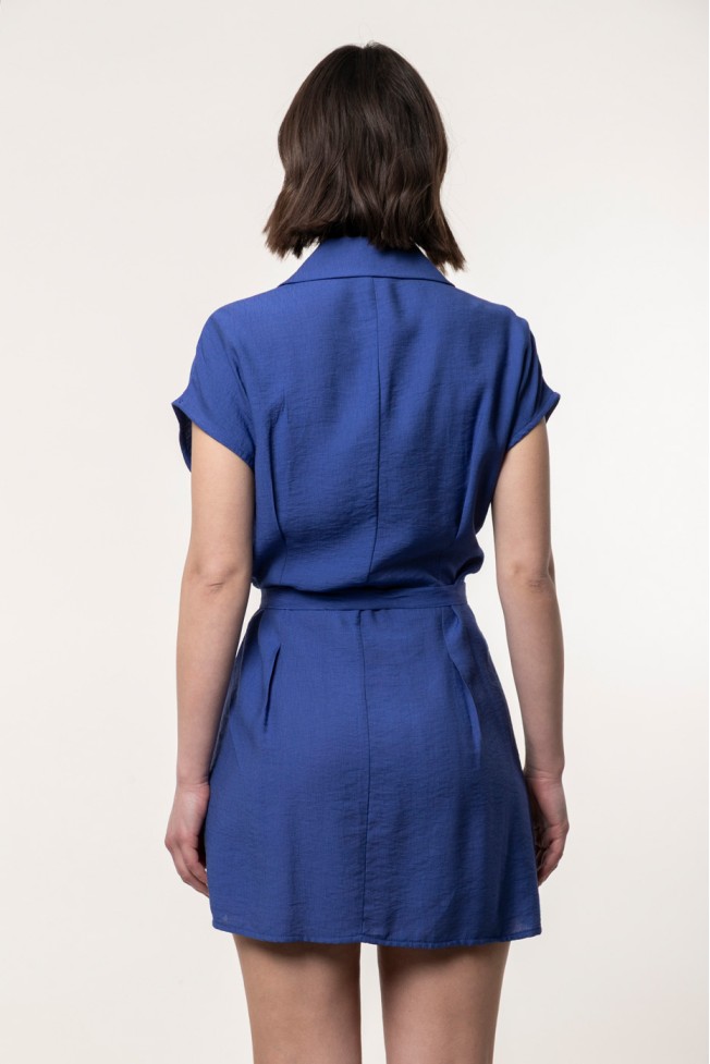 SHORT SLEEVE MINI DRESS WITH BELT