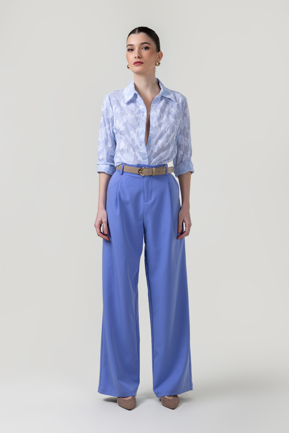 HIGH WAISTED PANTS WITH PLEATS