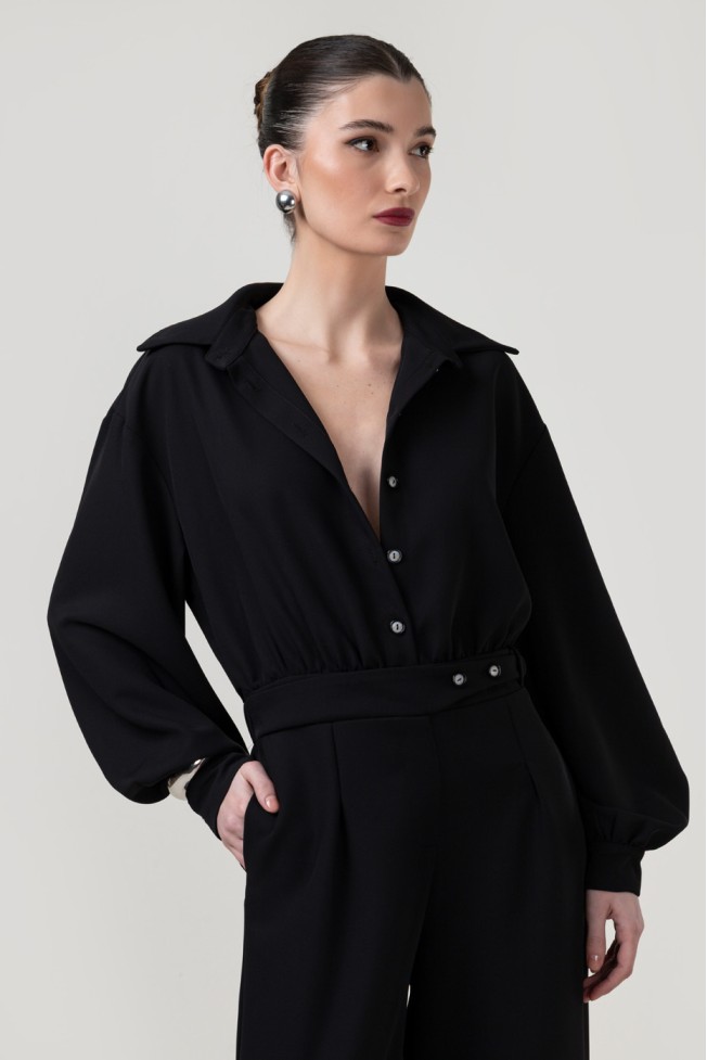 JUMPSUIT WITH COLLAR AND BUTTONS