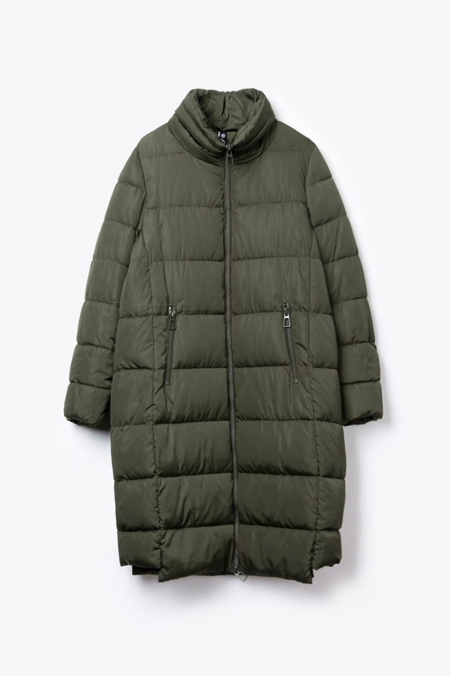 LONG PUFFER JACKER WITH ZIPPER