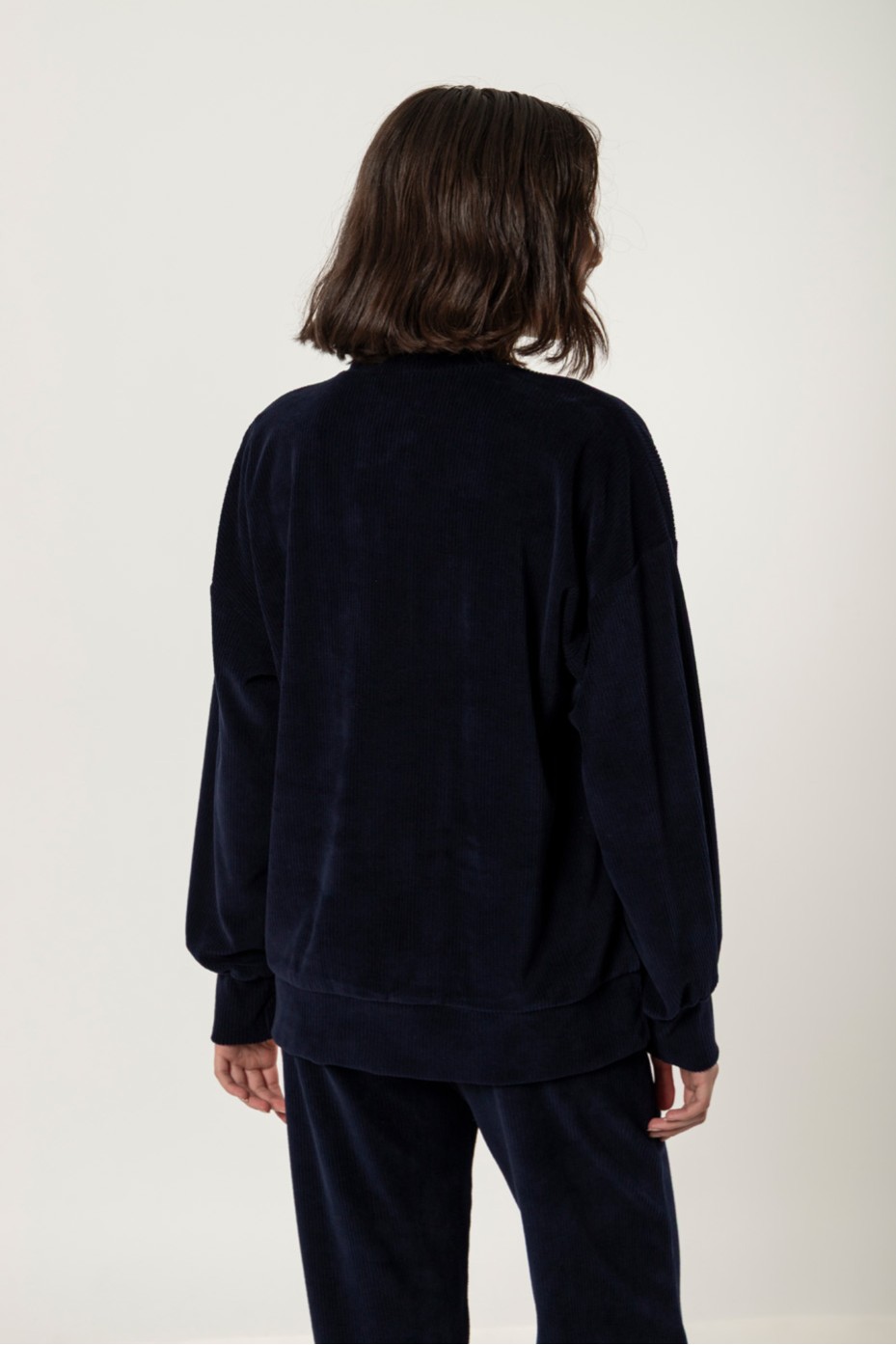 RIB BLOUSE WITH ZIPPER