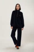 EMBROIDERED RIB PANTS