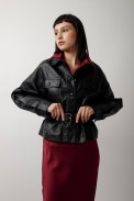 LEATHER JACKET WITH BUTTONS