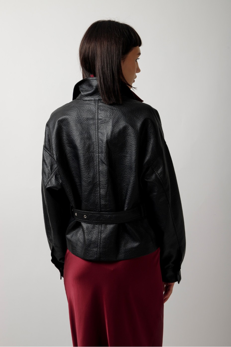 LEATHER JACKET WITH BUTTONS