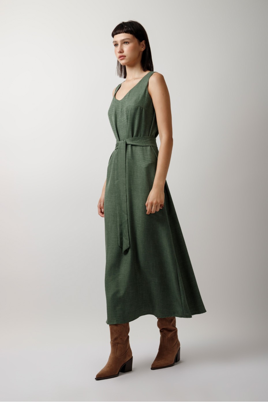 MAXI DRESS WITH BELT