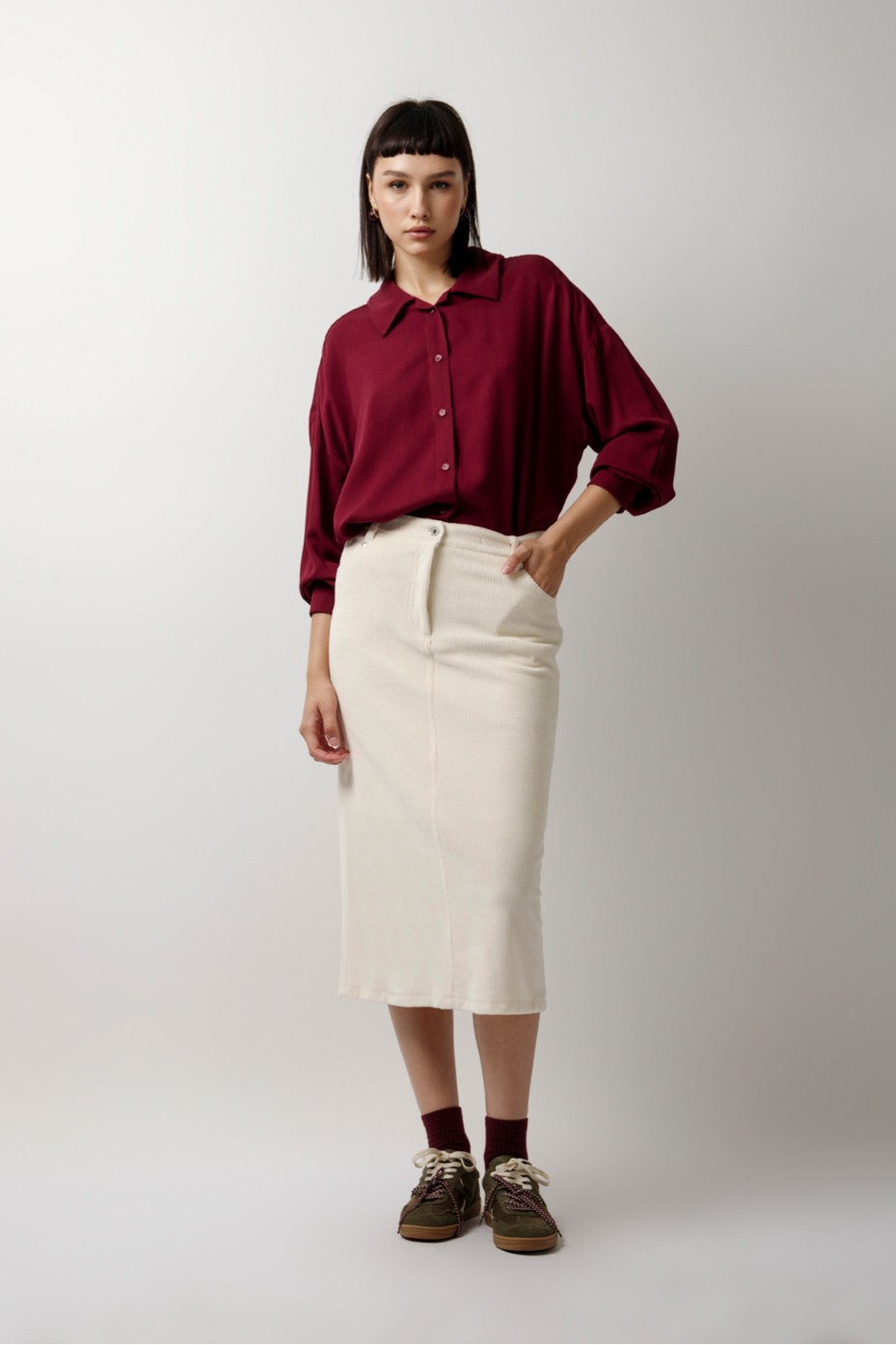 PENCIL RIB SKIRT