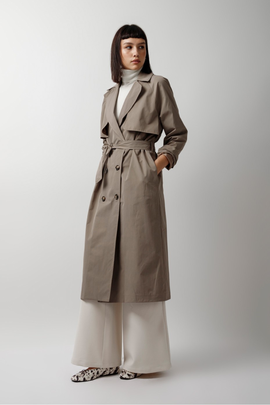 MAXI TRENCH COAT WITH BELT