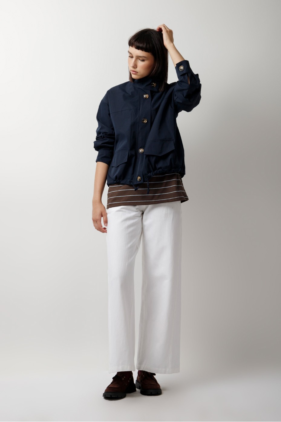 SHORT TRENCH COAT WITH COLLAR