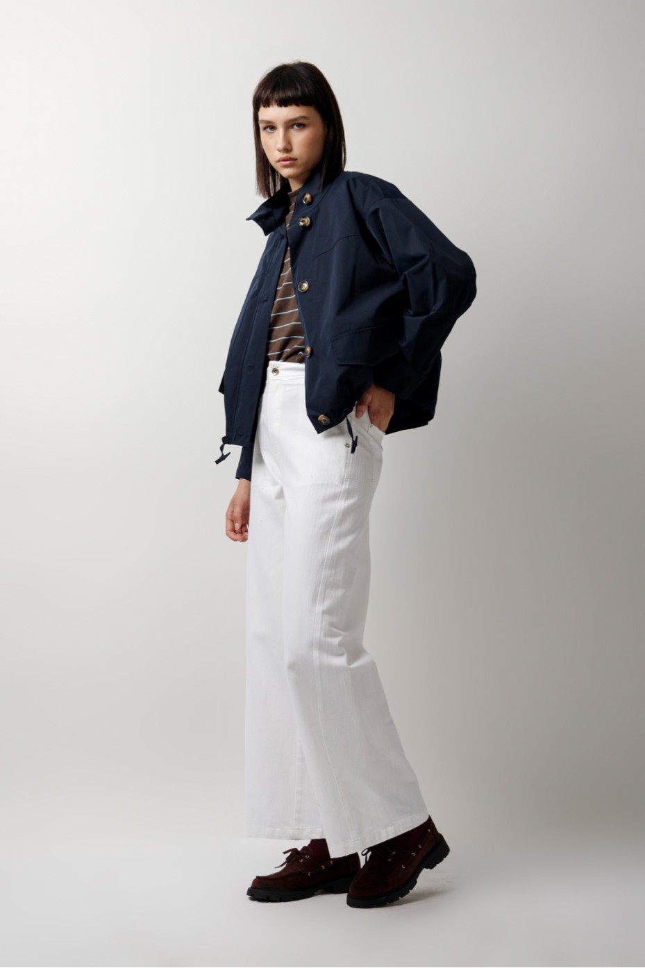 SHORT TRENCH COAT WITH COLLAR