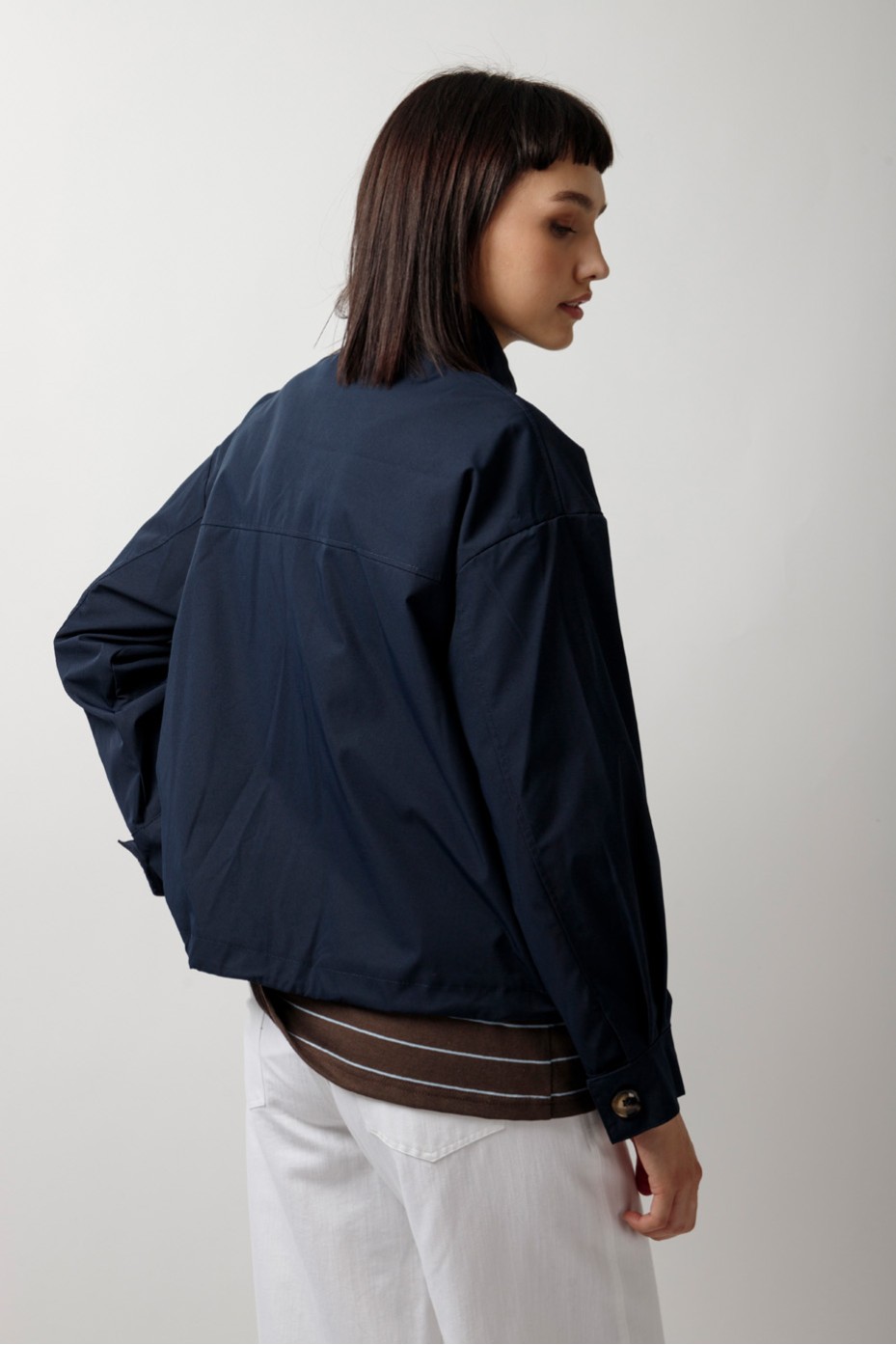 SHORT TRENCH COAT WITH COLLAR