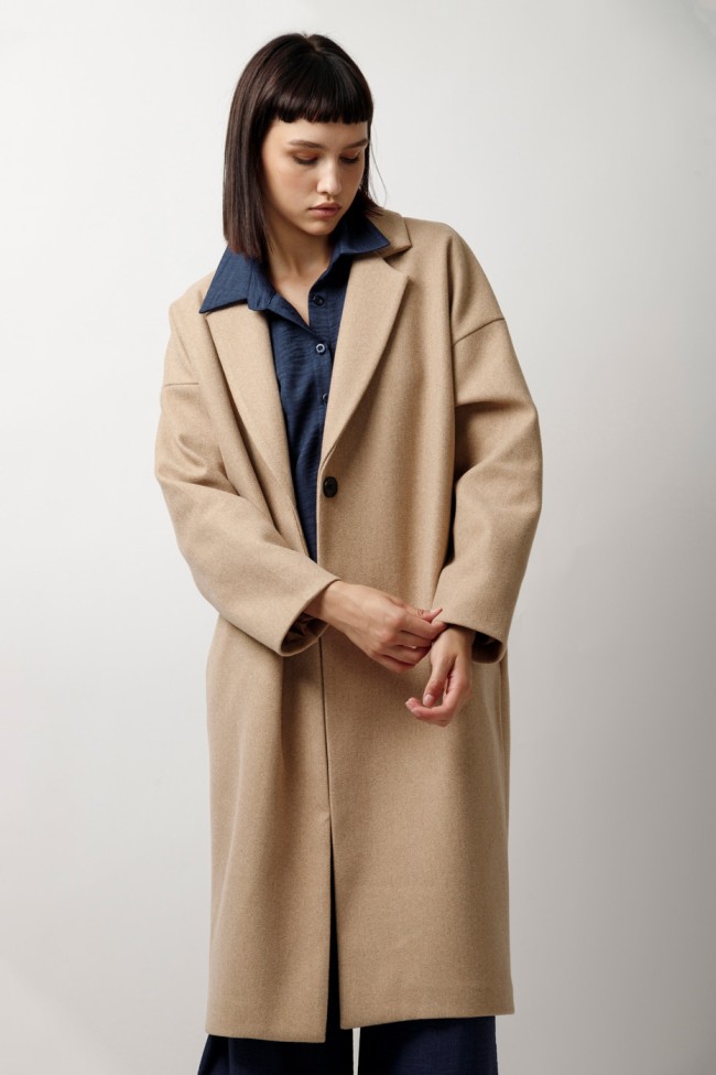 ΠΑΛΤΟ ΜΟΝΟΧΡΩΜΟ OVERSIZED