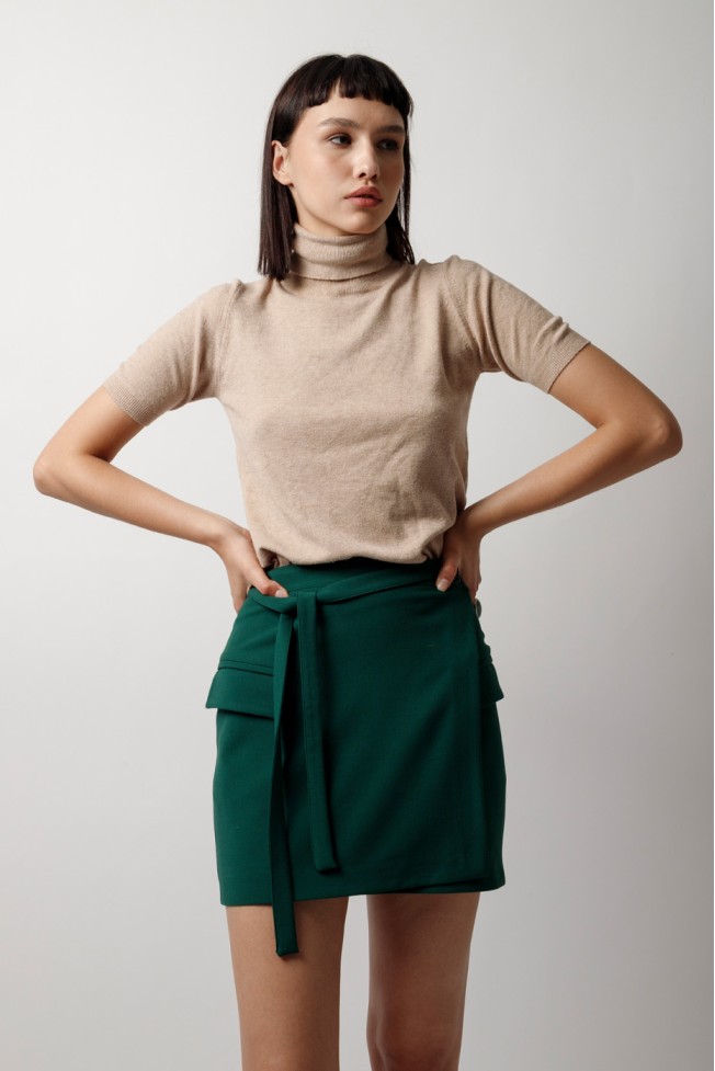 MINI WRAP SKIRT