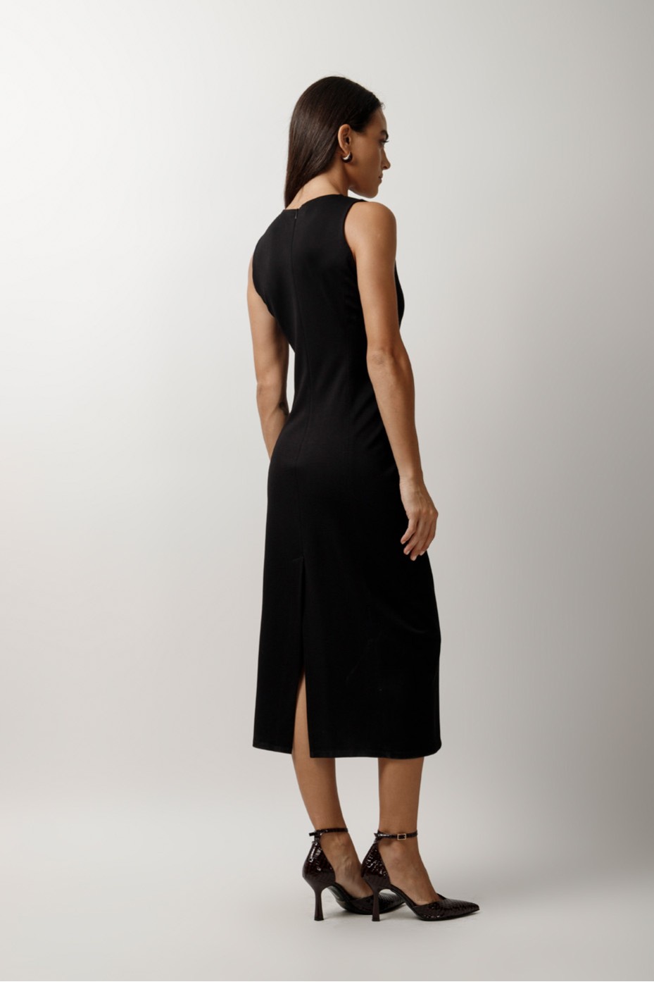 SLIT MIDI PENCIL DRESS