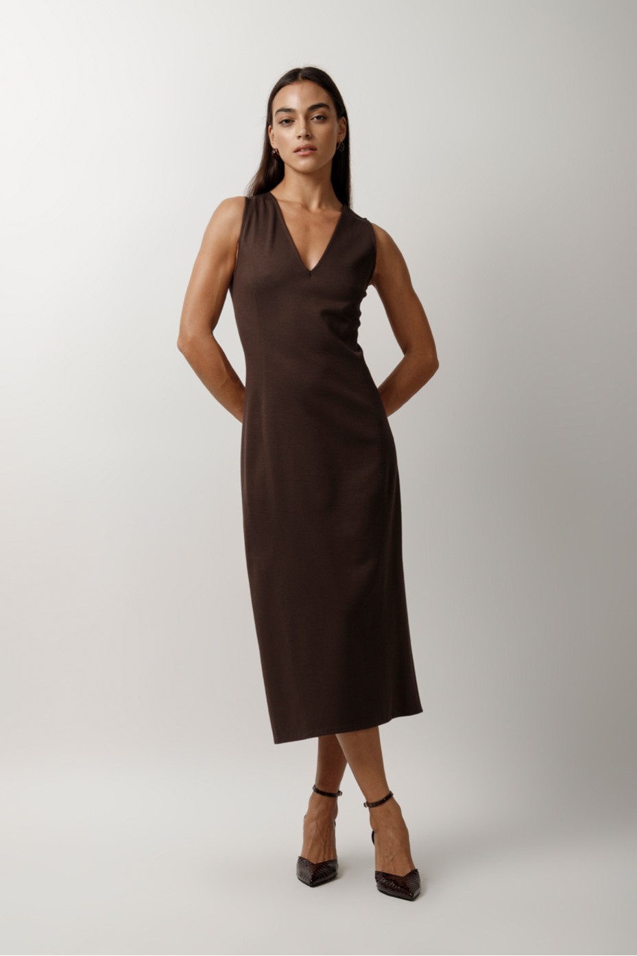 SLIT MIDI PENCIL DRESS